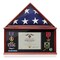 Reminded Large Military Shadow Box Memorial Flag Display Case fits 5' x 9' Flag, Solid Wood Mahogany Finish